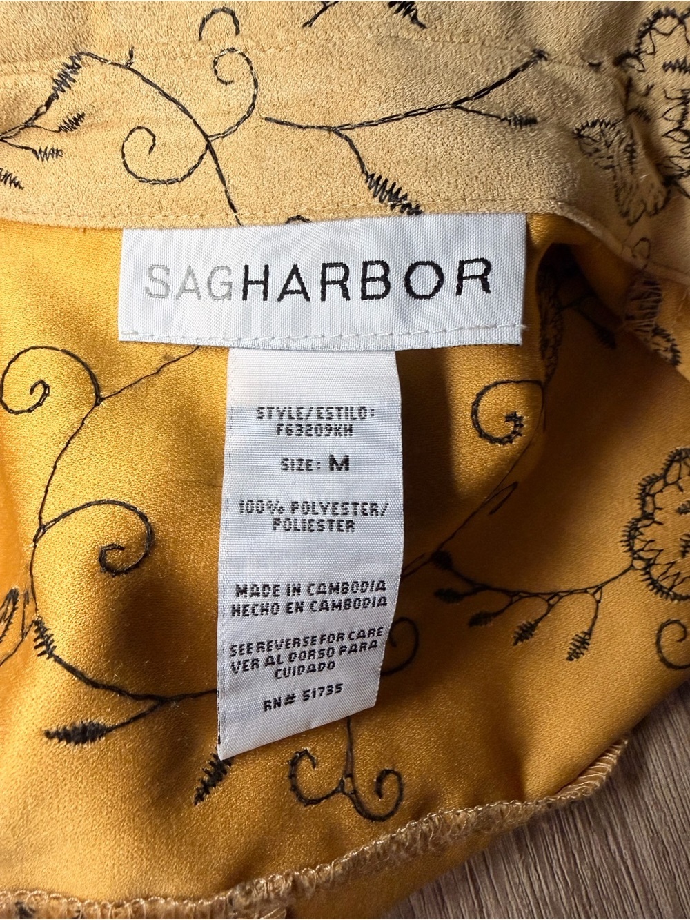 Vintage Sag Harbor Embroidered Button Up Western Boho Oversized Medium - Picture 2 of 4